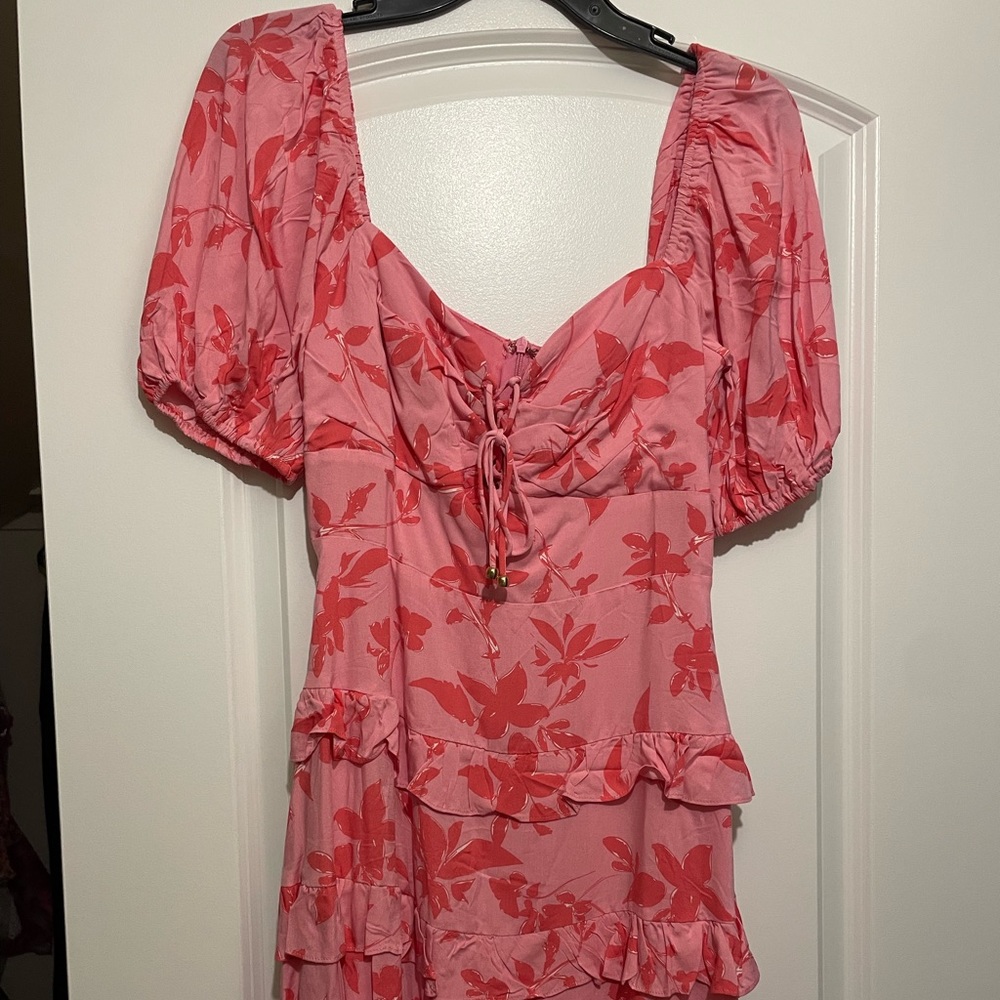 Mika & Gala Pink Floral Mini Dress
